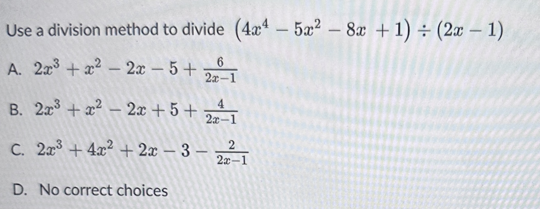 divide 44 x 4 5x 3 24x 2 by 11 x 8