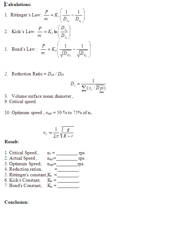Solved BALL MILL Objective To determine the (a) Critical
