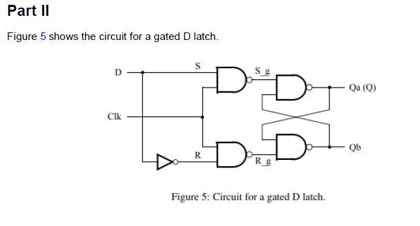 Solved Part II Figure 5 shows the circuit for a gated | Chegg.com