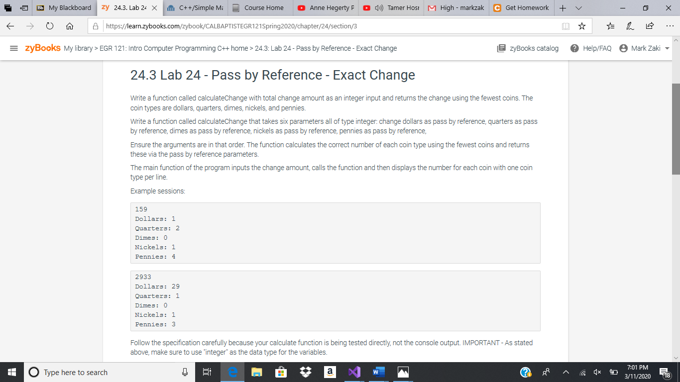 Zybooks homework answers image