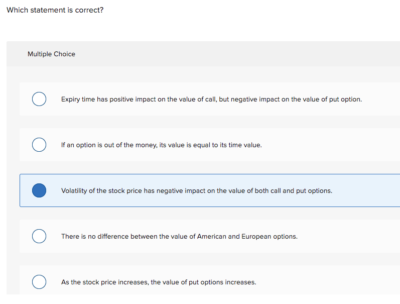  solved which statement is correct multiple choice expi
