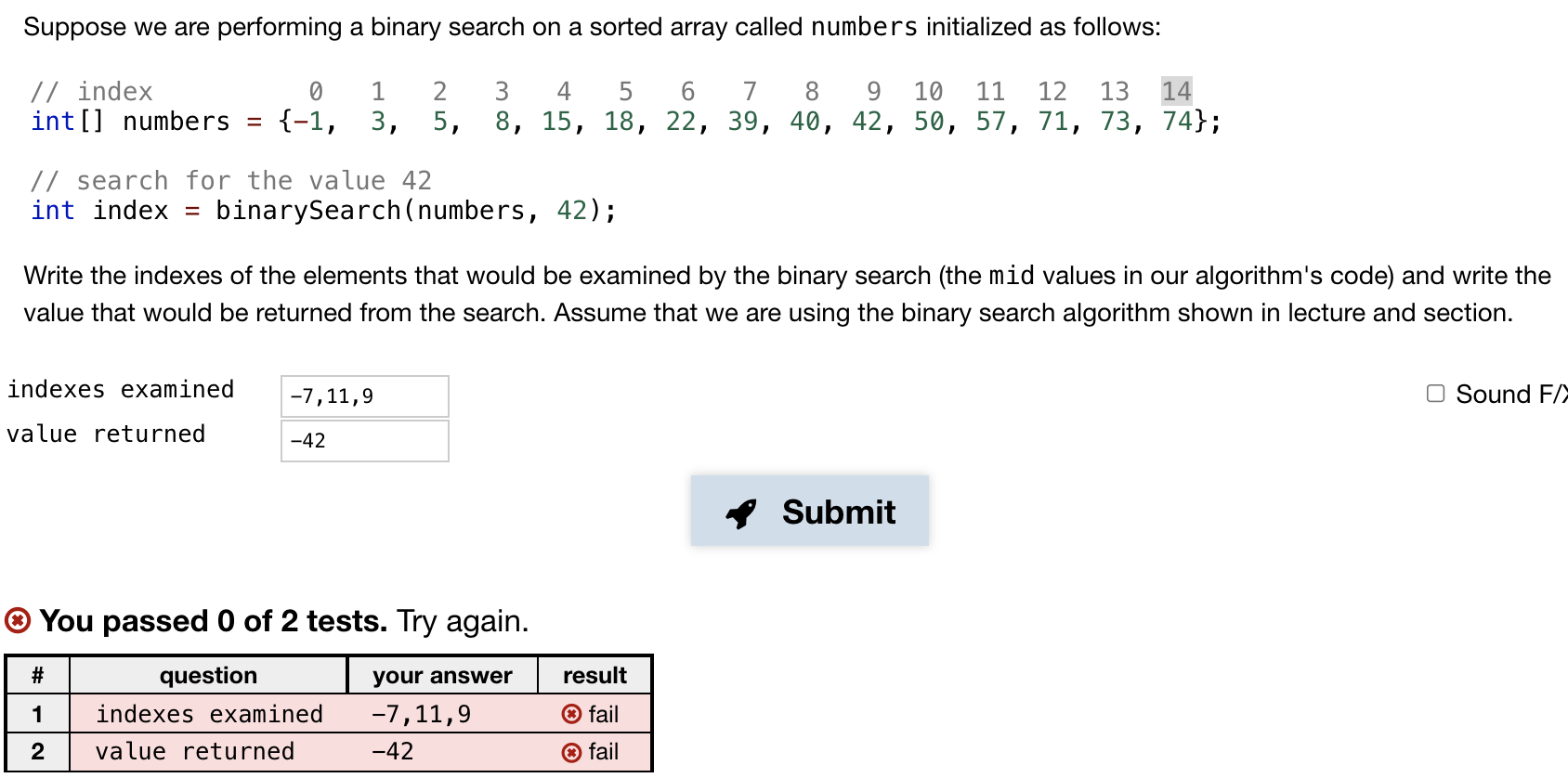 solved-suppose-we-are-performing-a-binary-search-on-a-sorted-chegg