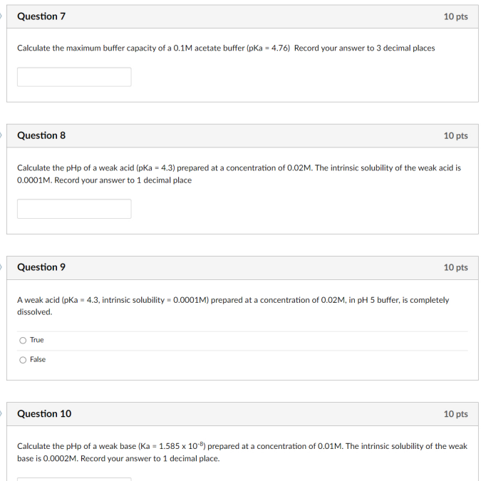 Solved Calculate the maximum buffer capacity of a 0.1 M | Chegg.com