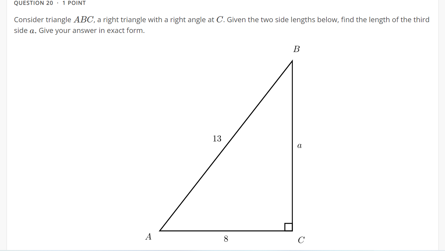 how to find the length of right angle triangle