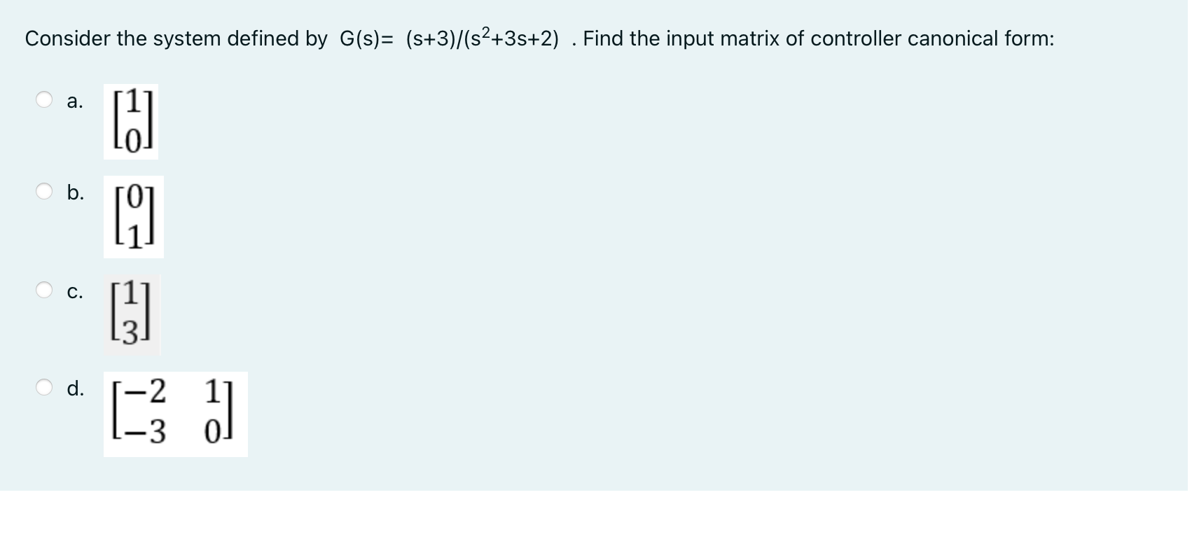 Solved Consider the system defined by G(s)=s+3s2+3s+2. ﻿Find | Chegg.com