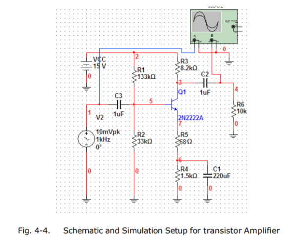 Solved 4.1 Design a transistor amplifier using the Circuit Diagram