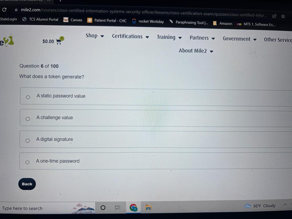 Solved Out of the following answers, which one is | Chegg.com