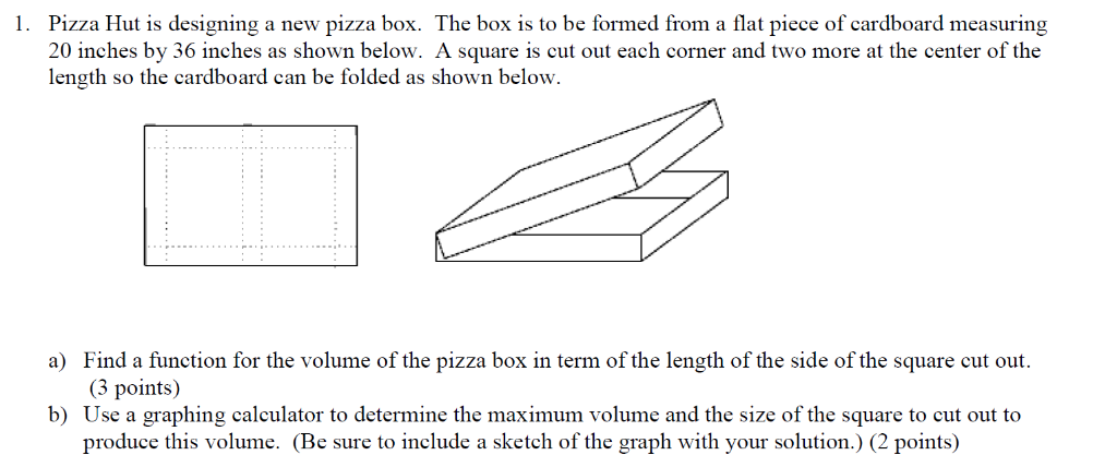 find maximum volume of a box