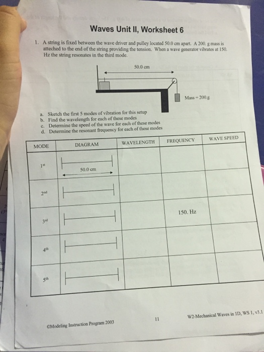 Waves Worksheet 1 Answers - Promotiontablecovers