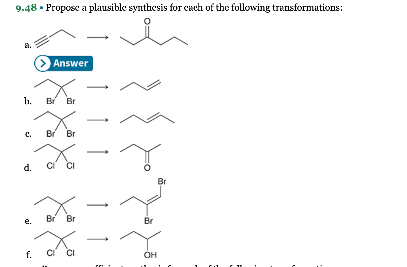 Solved 9.48 - Propose a plausible synthesis for each of the | Chegg.com