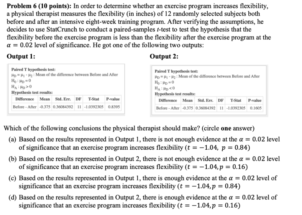 Solved Problem 6 10 Points In Order To Determine Whether