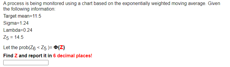 Solved A process is being monitored using a chart based on | Chegg.com