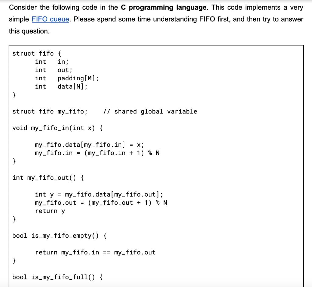 Solved Consider the following code in the C programming | Chegg.com