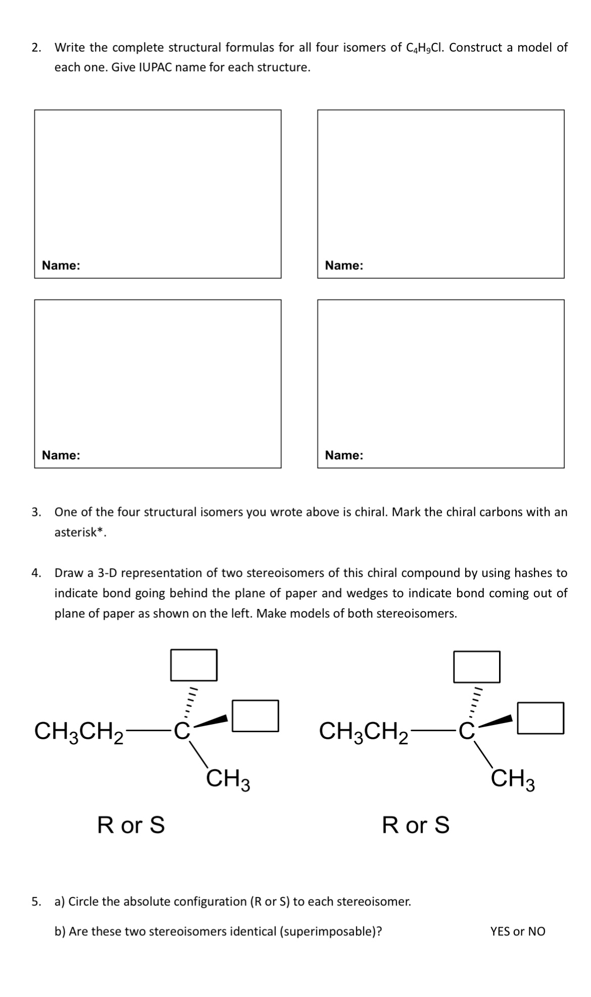 Solved 2. Write the complete structural formulas for all | Chegg.com