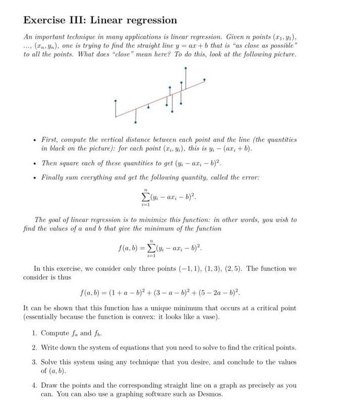 solved-exercise-iii-linear-regression-an-important-chegg