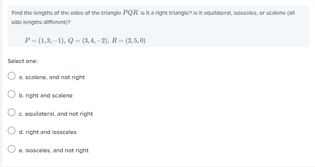 Solved Find the lengths of the sides of the triangle PQR. Is | Chegg.com