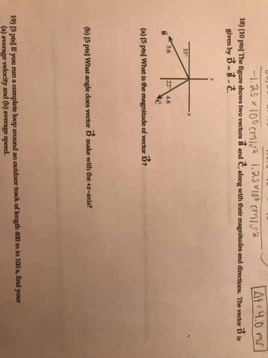 Solved The Figure Shows Two Vectors B Vector And C Vector, | Chegg.com