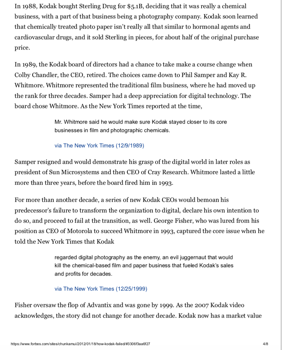 Case Study Questions: 1.Why Kodak Failed? 2. What | Chegg.com