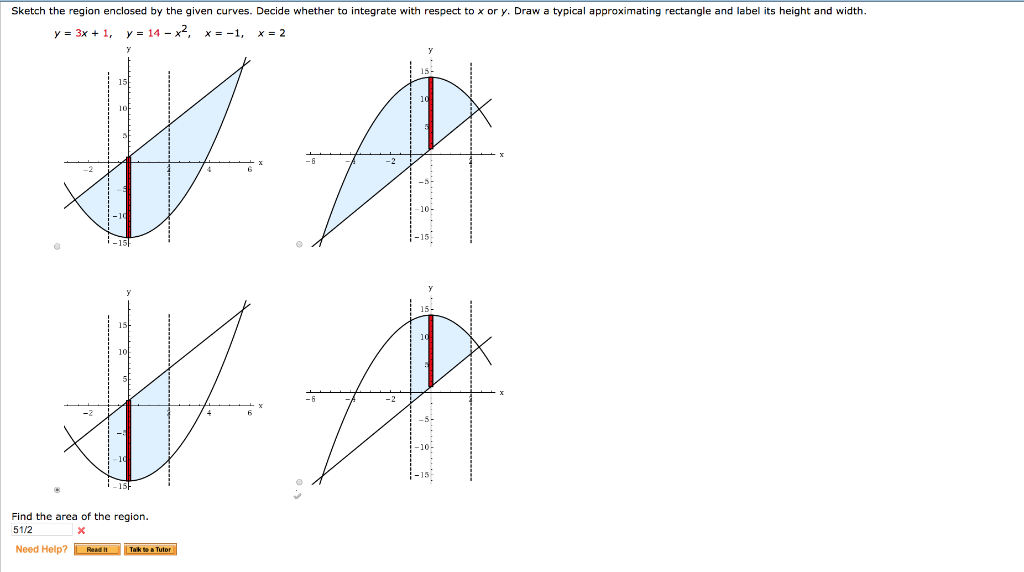 Solved Sketch The Region Enclosed By The Given Curves