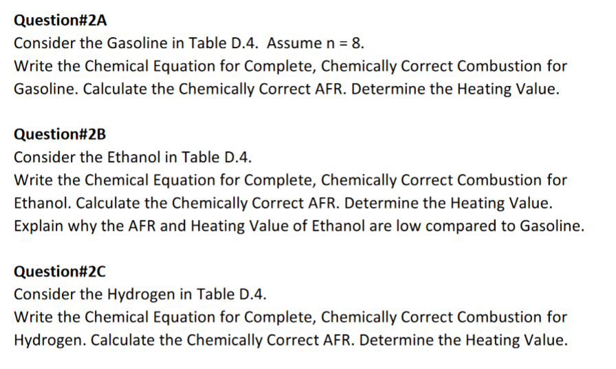 Question2A Consider the Gasoline in Table D.4.