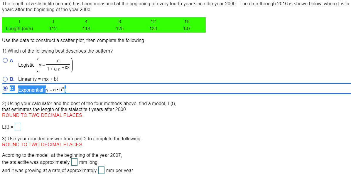 Solved The length of a stalactite (in mm) has been measured | Chegg.com