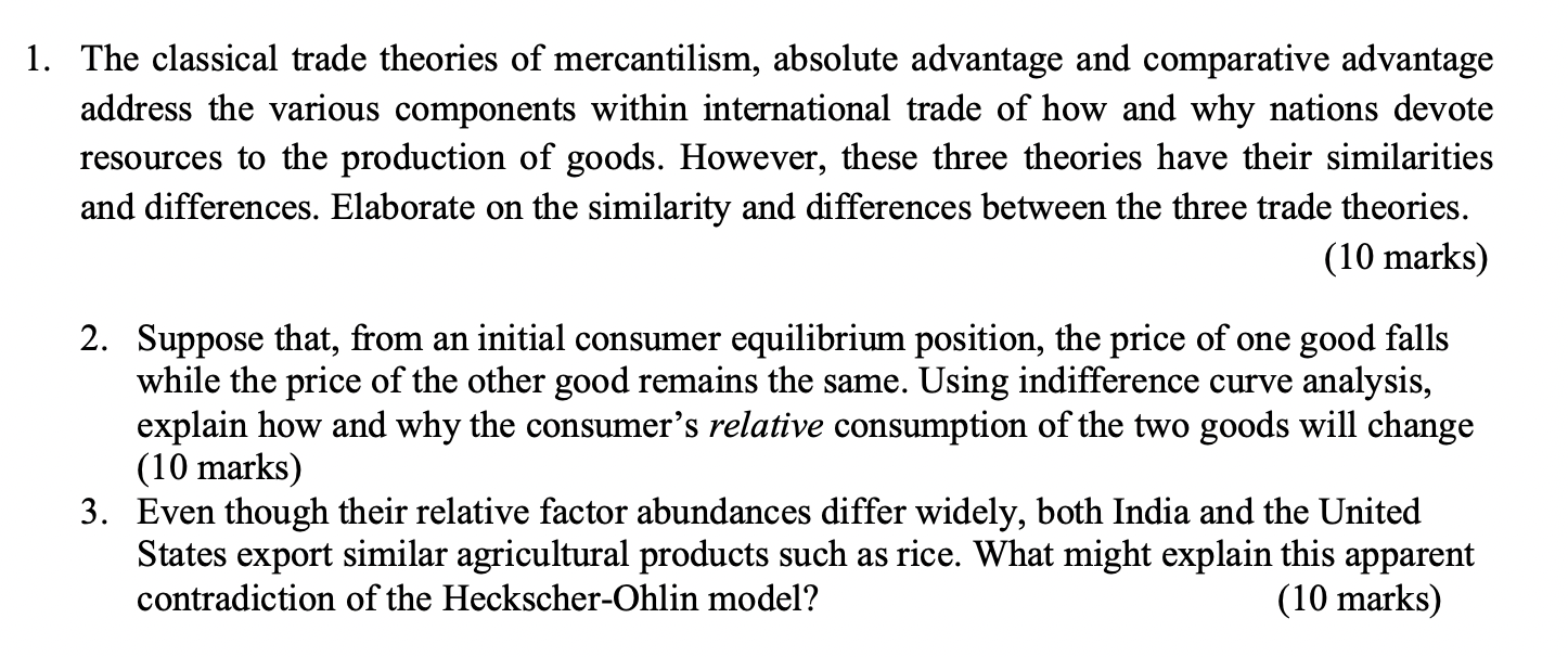 mercantilist theory of international trade