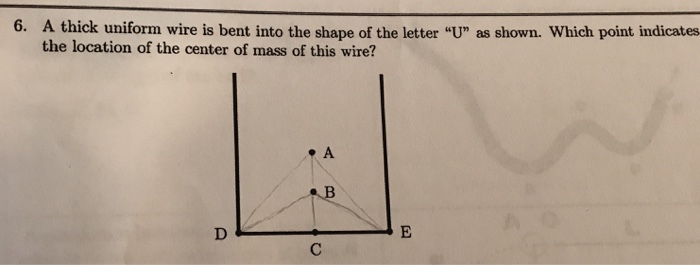 Solved A thick uniform wire is bent into the shape of the | Chegg.com