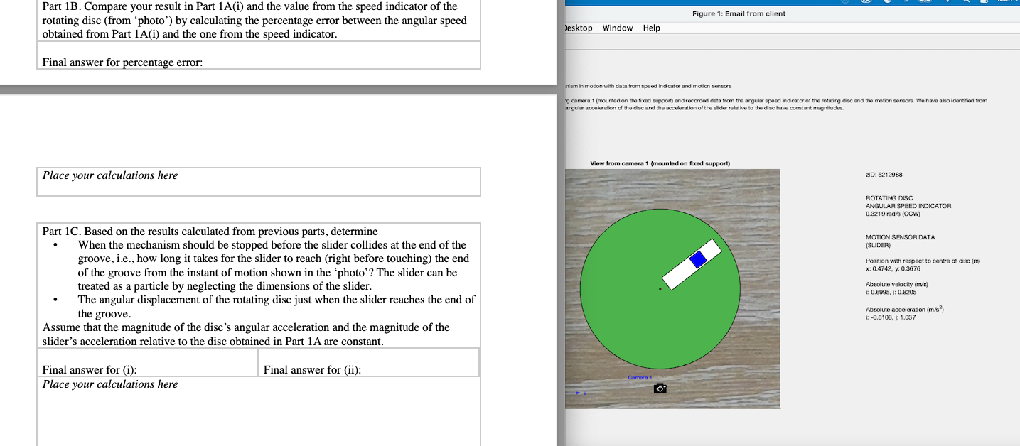 Solved Part 1A. Based On The Position And Motion Of The | Chegg.com