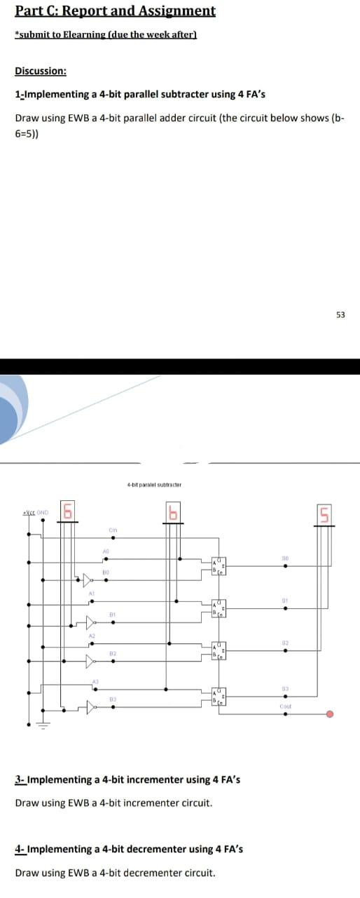Solved Part C: Report and Assignment *submit to Elearning | Chegg.com