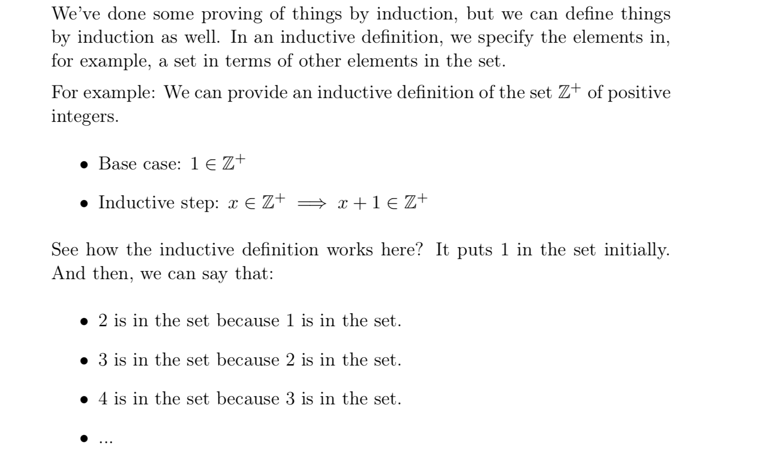 Inductive meaning deals