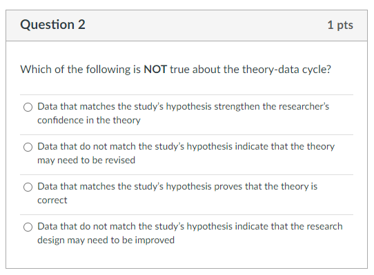 Solved Question 2 1 pts Which of the following is NOT true | Chegg.com