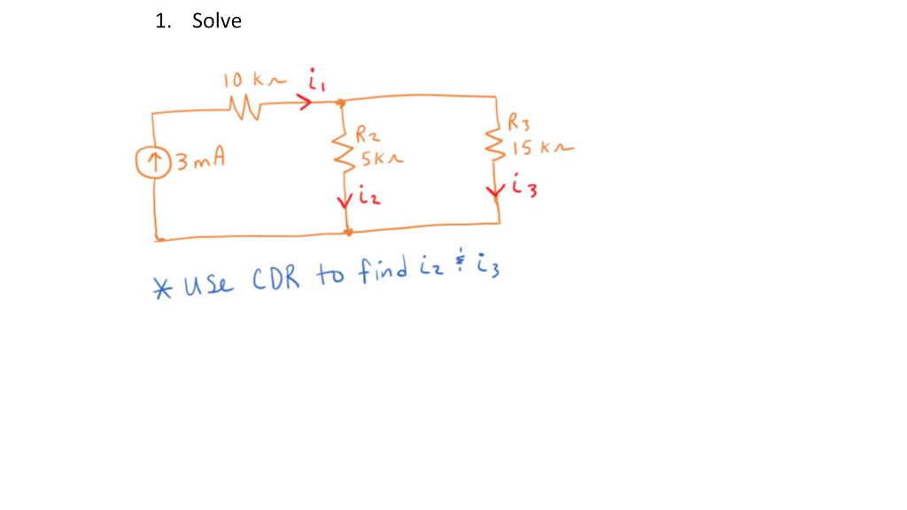 Solved 1. Solve 10kr i 1R3 Eis Iskr R2 Skr 13 mA viz وار * | Chegg.com