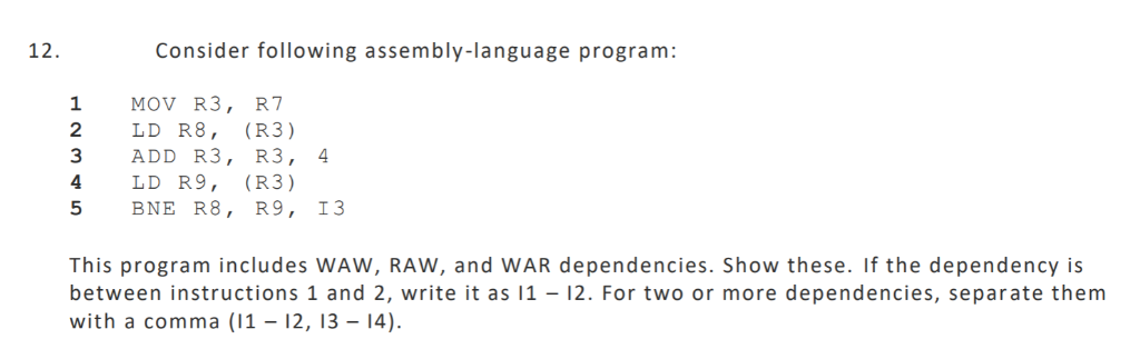 Solved 12 Consider Following Assembly Language Program 1 Chegg Solved 12 Consider Following Assembly Language Program 1 Chegg