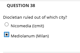 Solved QUESTION 38 Diocletian Ruled Out Of Which City? | Chegg.com