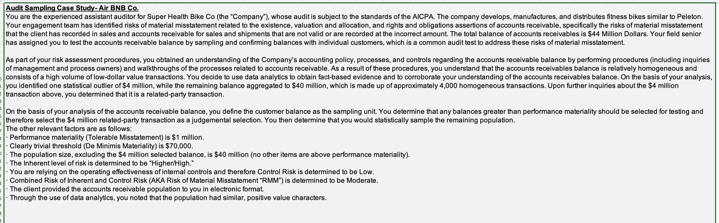 Audit and assurance case study questions and answers image