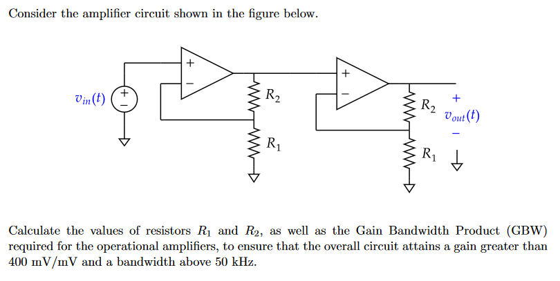 Solved Consider The Amplifier Circuit Shown In The Figure | Chegg.com