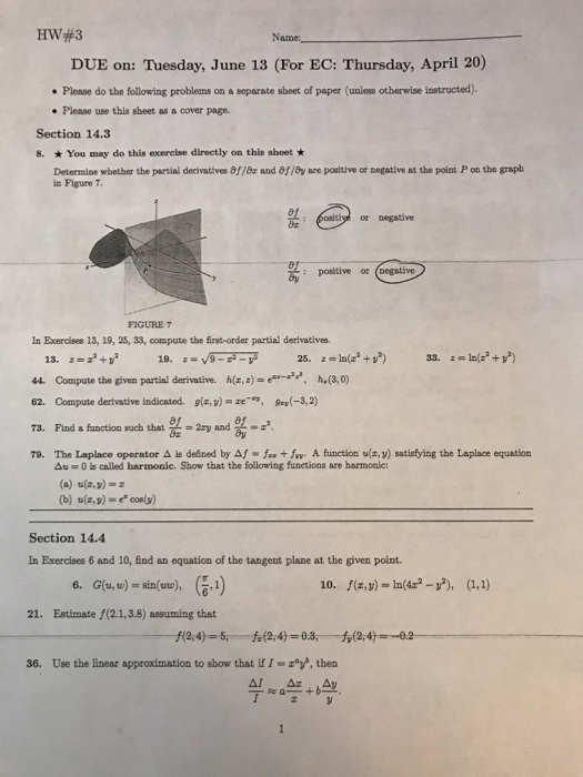 Solved Do the following problems on a separate sheet of | Chegg.com