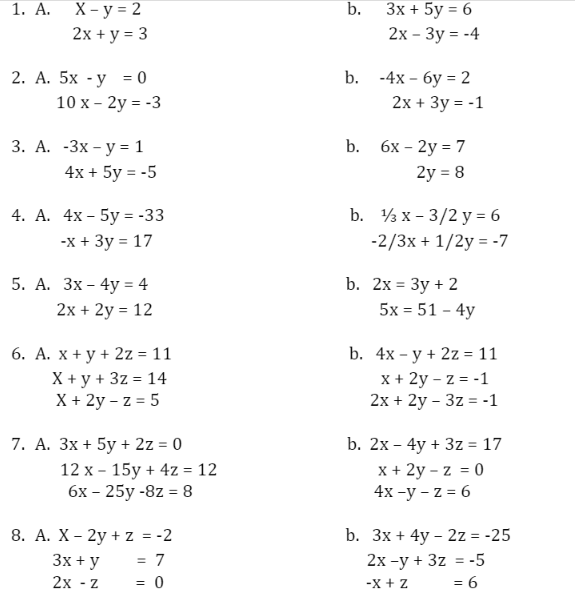 Solved Solve The Following System Of Linear Equations Using Chegg Com