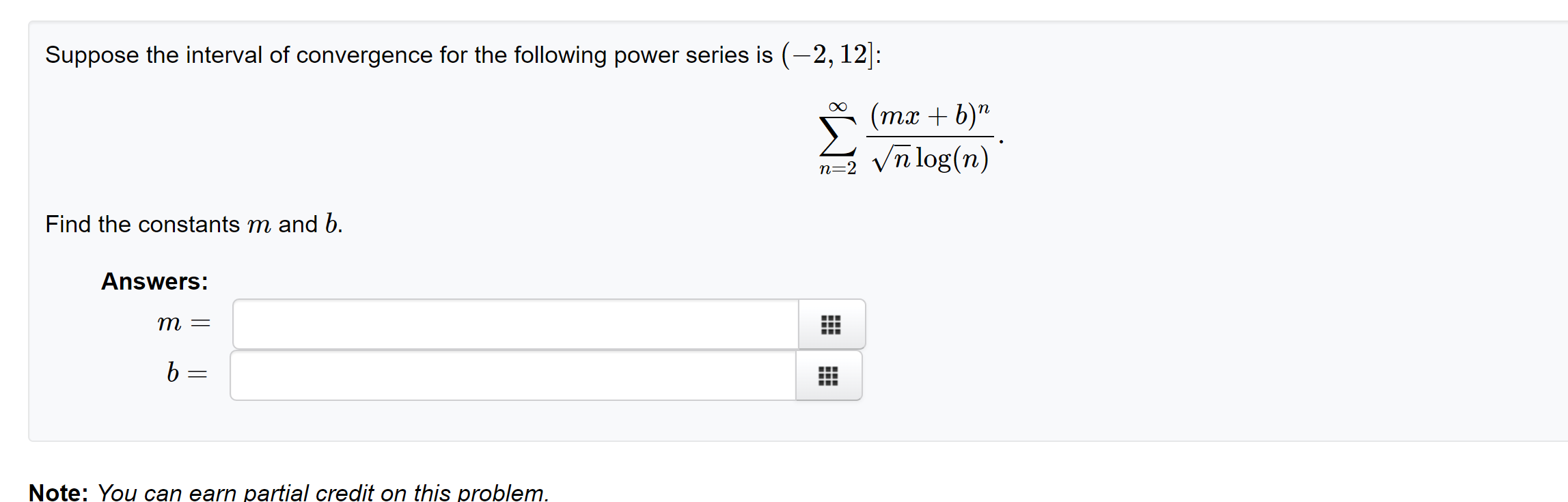 Solved Suppose The Interval Of Convergence For The Following | Chegg.com