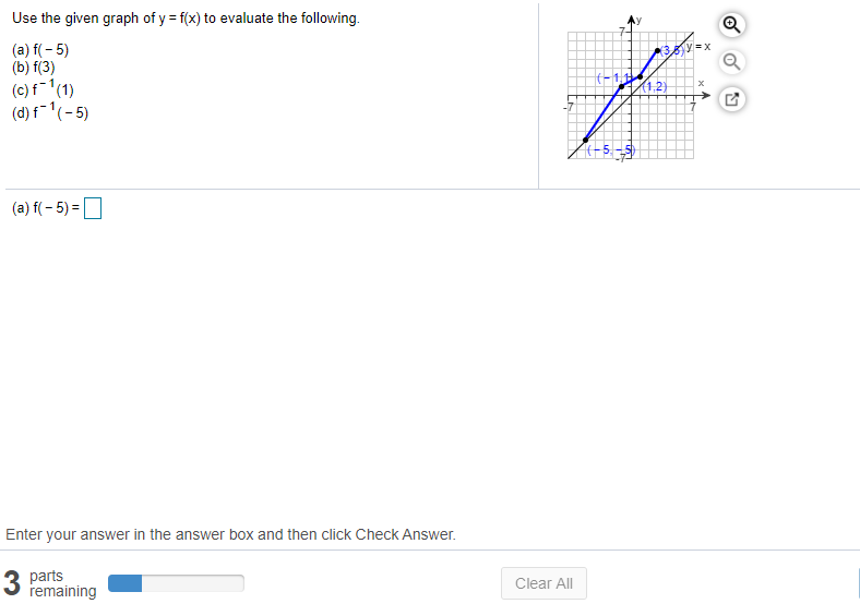 Solved 3 Y X Use The Given Graph Of Y F X To Evaluate Chegg Com