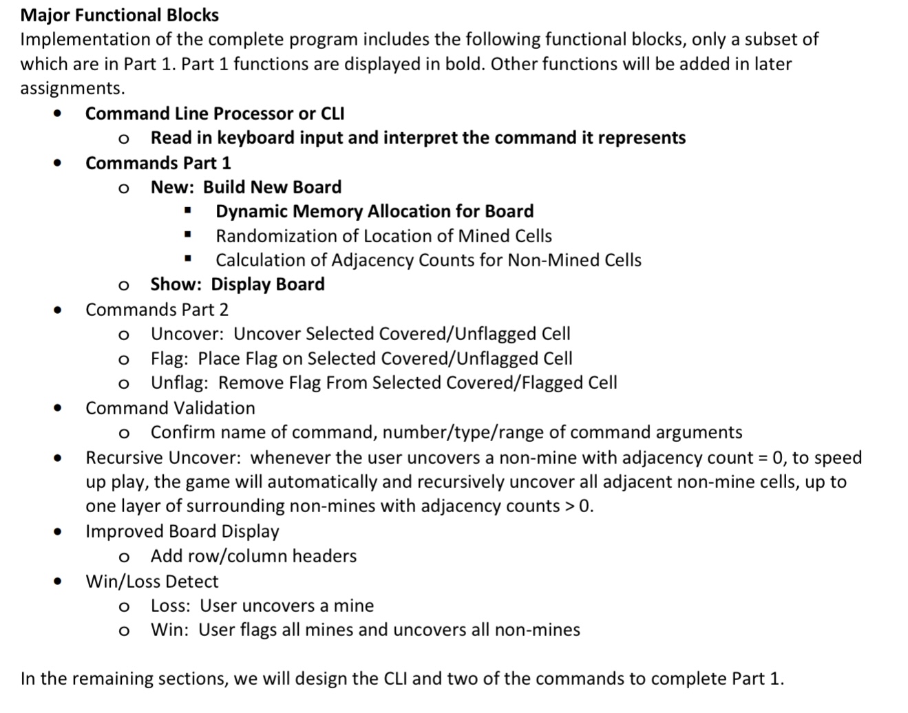 Solved Major Functional BlocksImplementation of the complete | Chegg.com