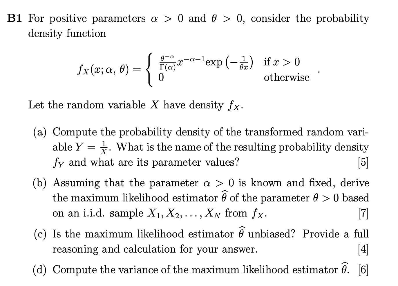 Solved (e) Does the estimator @ have a higher variance than | Chegg.com