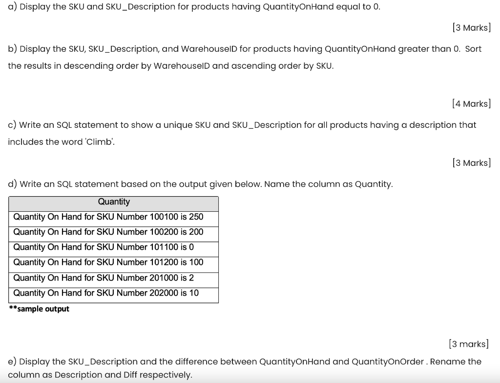 Solved Answer The Following Questions Based On The INVENTORY | Chegg.com