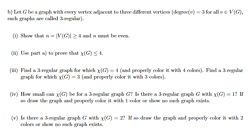 Solved B Let G Be A Graph With Every Vertex Adjacent To Chegg Com