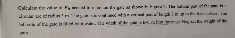 Solved as shown in Figure 2. The bottom part of the gate is | Chegg.com