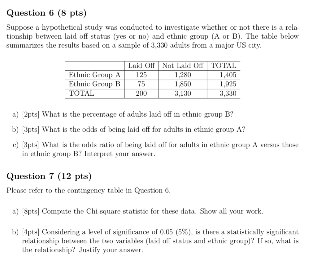 Question 6 8 Pts Suppose A Hypothetical Study Was Chegg Com