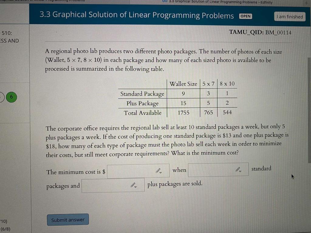 Solved Graphical Solution of Linear Programming Problems - | Chegg.com