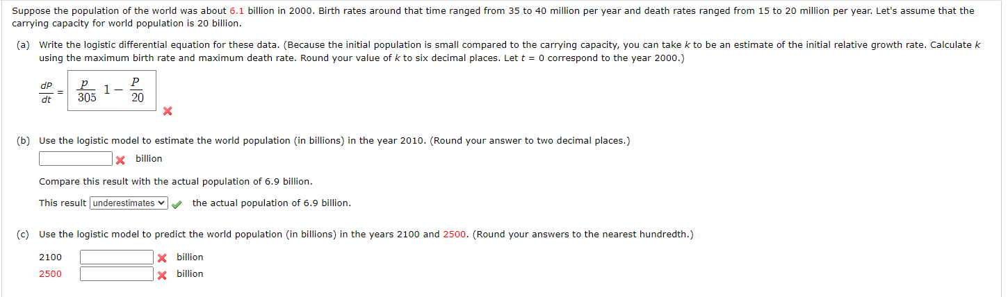 Solved Suppose the population of the world was about 6.1 | Chegg.com