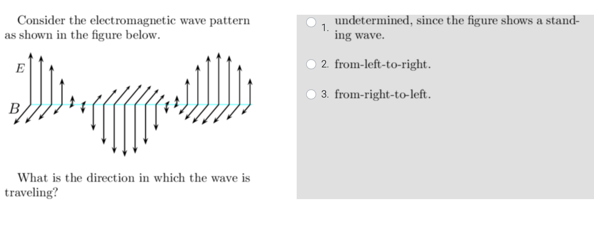 Solved Consider The Electromagnetic Wave Pattern 1. 