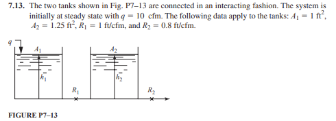 Solved 7.13. The two tanks shown in Fig. P7-13 are connected | Chegg.com